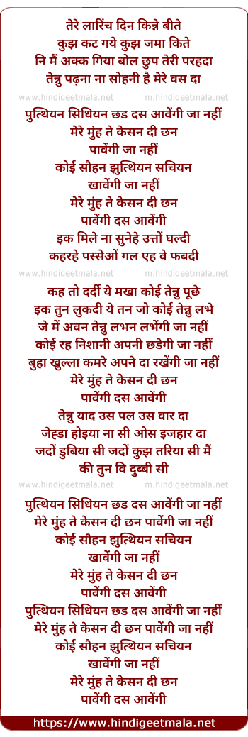 lyrics of song Avengi Ja Nahin