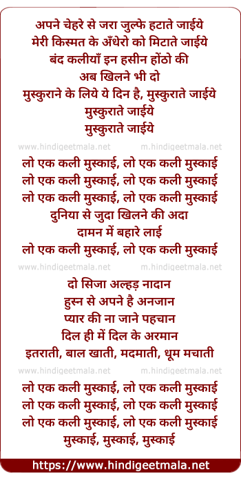 lyrics of song Apne Chehare Se Zara