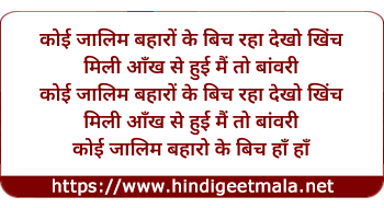 lyrics of song Koi Zalim Baharo Ke Bich