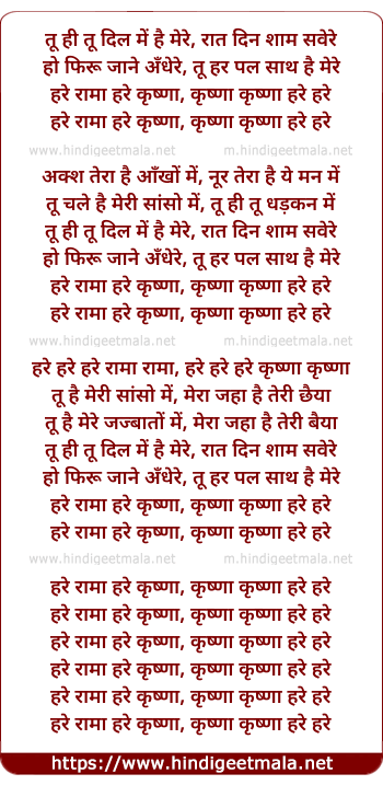 lyrics of song Tu Hee Tu (Remix)