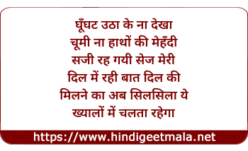 lyrics of song Ghunghat Utha Ke Na Dekh