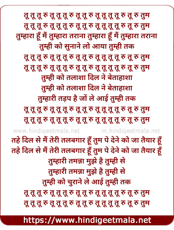 lyrics of song Tumhara Hu Mai